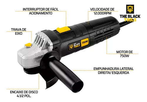 Kit Lixadeira Esmerilhadeira Profi. 4.1/2 + Jogo De Soquete