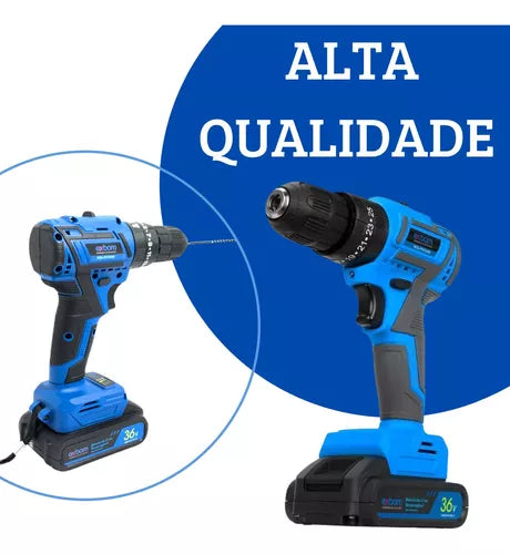 Kit Furadeira 36V Parafusadeira Maleta